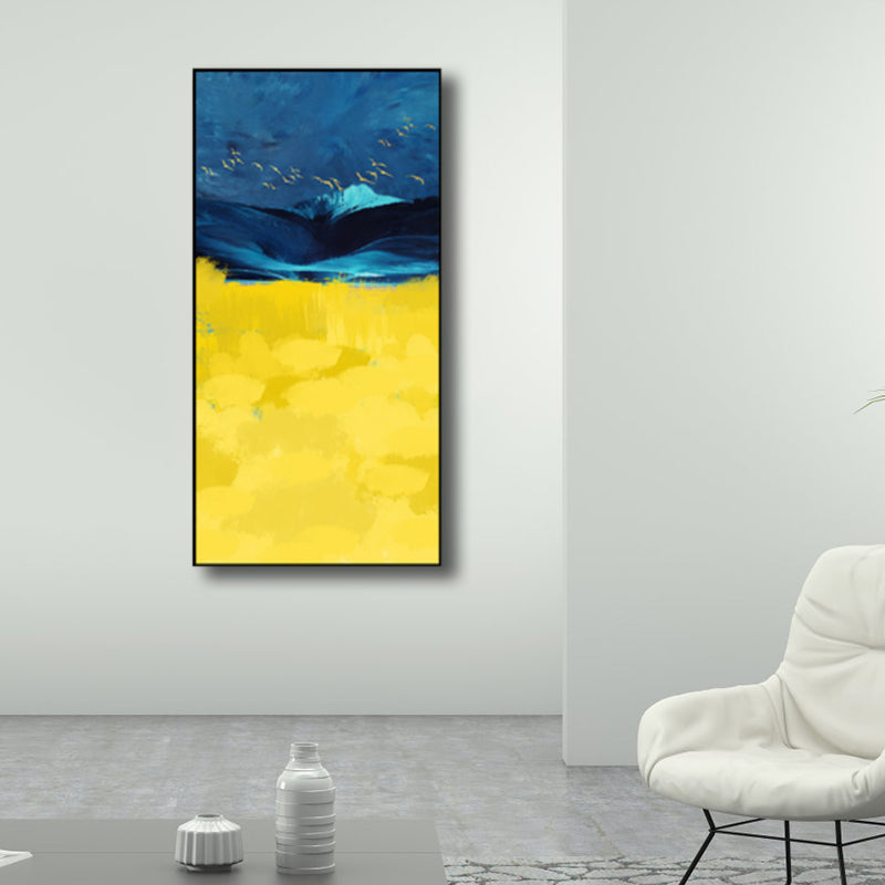 Brehn | Helle Farben Pinselstrich Leinwand Moderne Kunststil Texturierte Wanddekoration für das Wohnzimmer