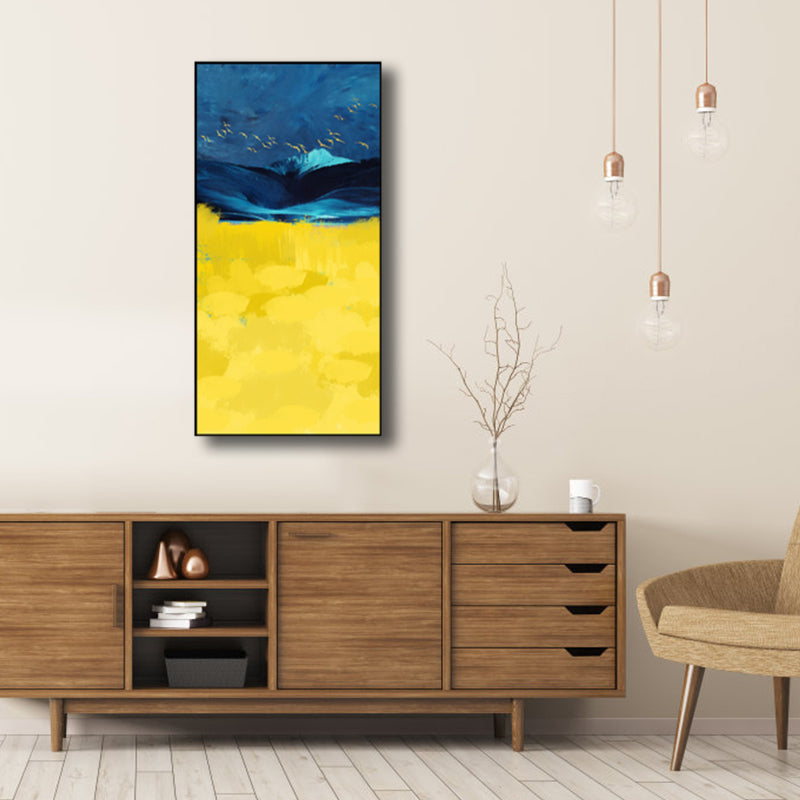 Brehn | Helle Farben Pinselstrich Leinwand Moderne Kunststil Texturierte Wanddekoration für das Wohnzimmer