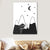Brehn | Mounts at Night Wandkunst Drucken Nordic Texturiert Familienzimmer Leinwand in Schwarz auf Weiß