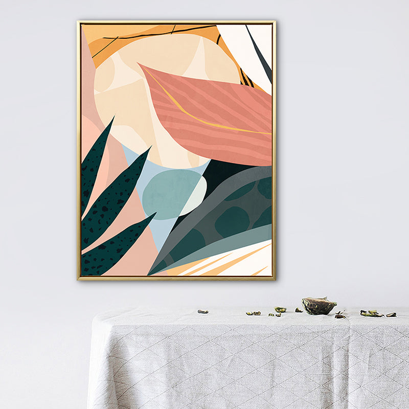 Brehn | Texturierte Illustration Pflanzenleinwand Wandkunst Nordic Stil Wanddekor für das Wohnzimmer