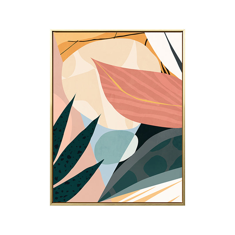 Brehn | Texturierte Illustration Pflanzenleinwand Wandkunst Nordic Stil Wanddekor für das Wohnzimmer