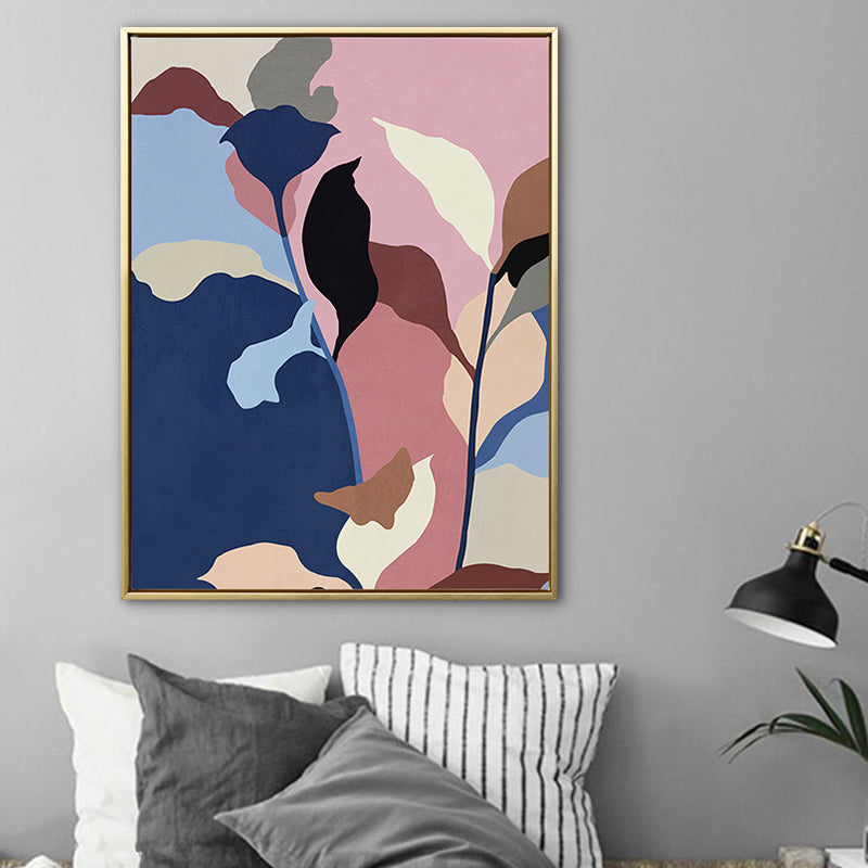 Brehn | Texturierte Illustration Pflanzenleinwand Wandkunst Nordic Stil Wanddekor für das Wohnzimmer