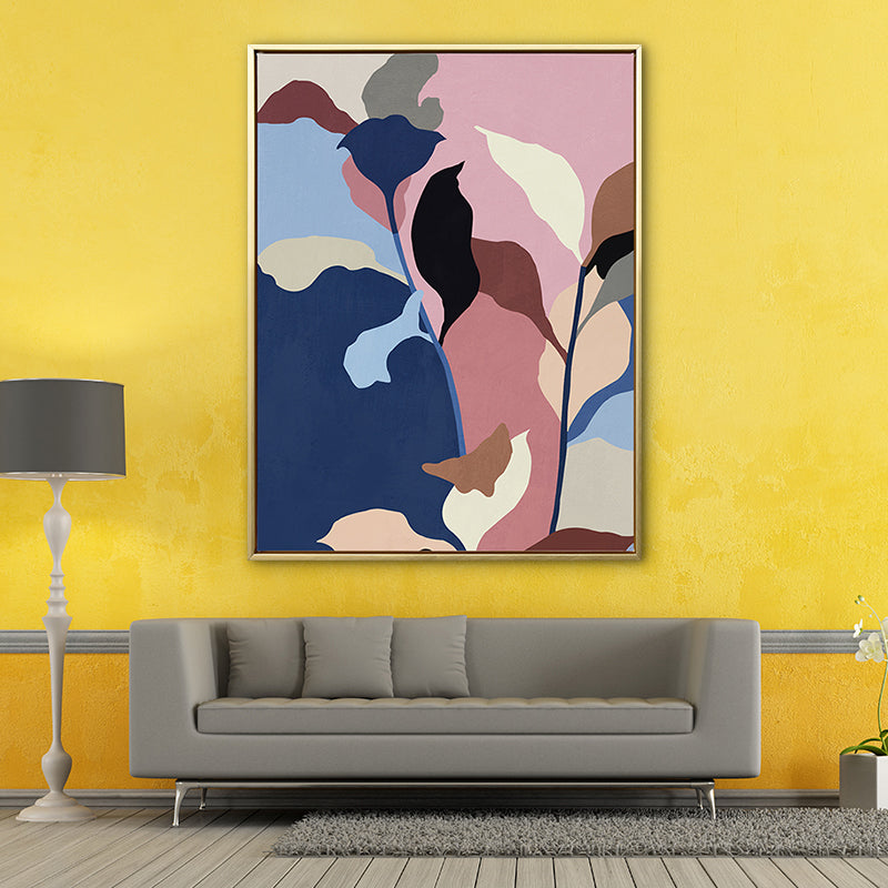 Brehn | Texturierte Illustration Pflanzenleinwand Wandkunst Nordic Stil Wanddekor für das Wohnzimmer