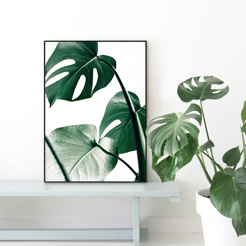 Brehn | Texturiertes Botanisches Kunstdruck-Leinwand Skandinavischer Stil Gemälde für Mädchenzimmer