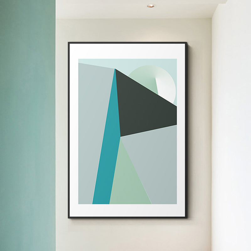 Brehn | Pastel kleur geometrisch canvas abstract moderne stijl textuur muurkunst print voor hal