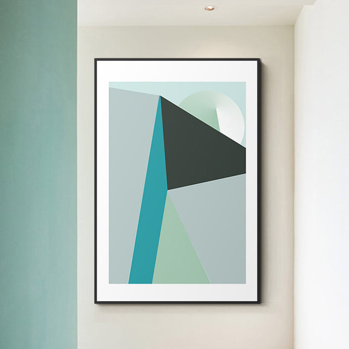 Brehn | Pastel kleur geometrisch canvas abstract moderne stijl textuur muurkunst print voor hal