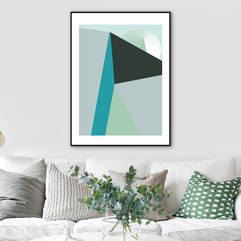 Brehn | Pastel kleur geometrisch canvas abstract moderne stijl textuur muurkunst print voor hal