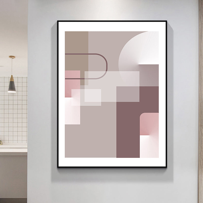 Brehn | Pastel kleur geometrisch canvas abstract moderne stijl textuur muurkunst print voor hal