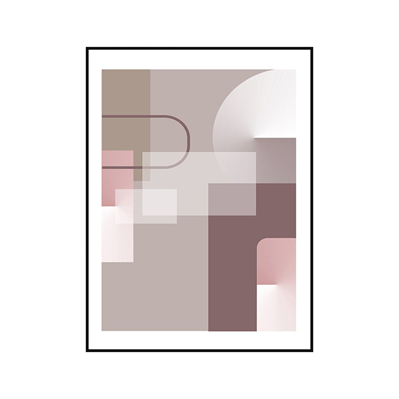 Brehn | Pastel kleur geometrisch canvas abstract moderne stijl textuur muurkunst print voor hal