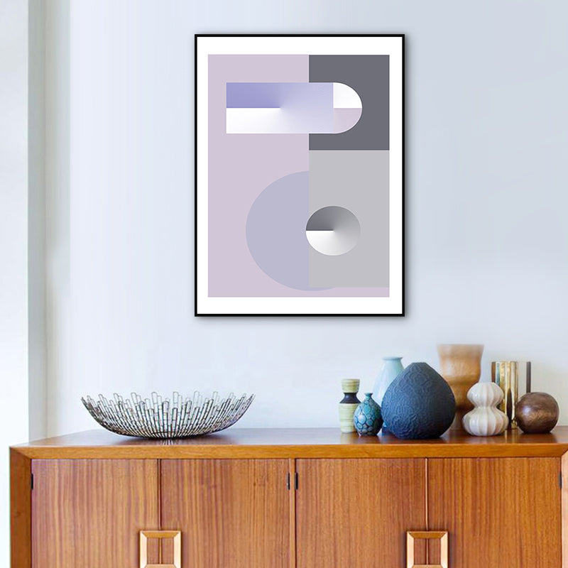 Brehn | Pastel kleur geometrisch canvas abstract moderne stijl textuur muurkunst print voor hal