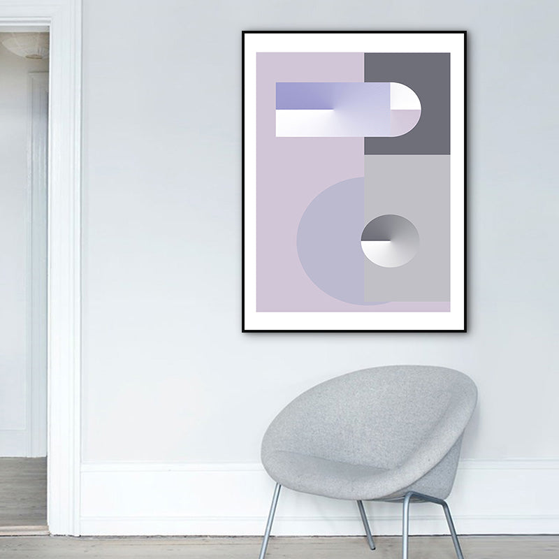 Brehn | Pastel kleur geometrisch canvas abstract moderne stijl textuur muurkunst print voor hal