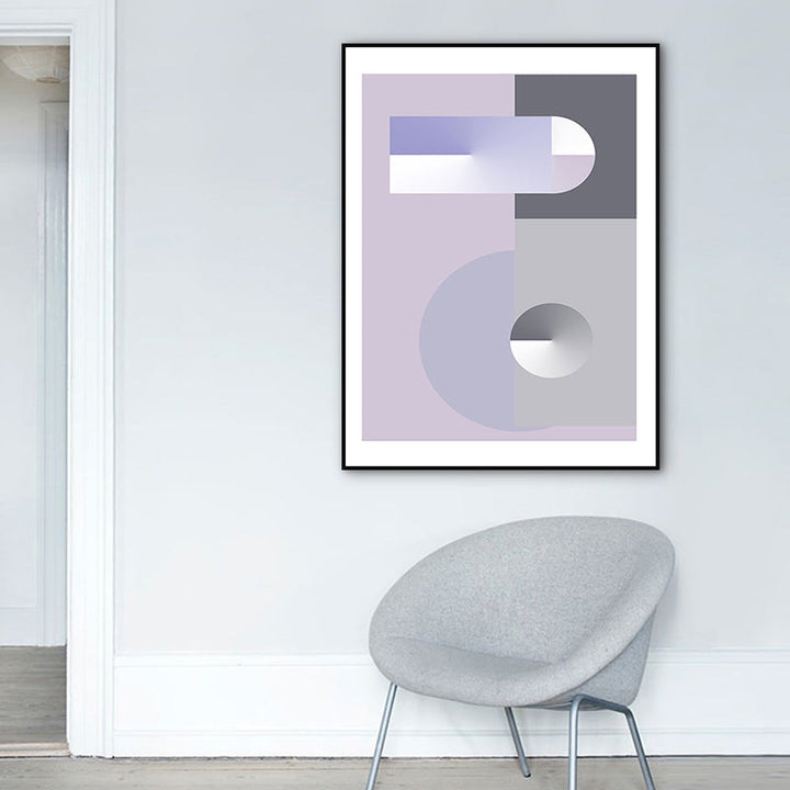 Brehn | Pastel kleur geometrisch canvas abstract moderne stijl textuur muurkunst print voor hal