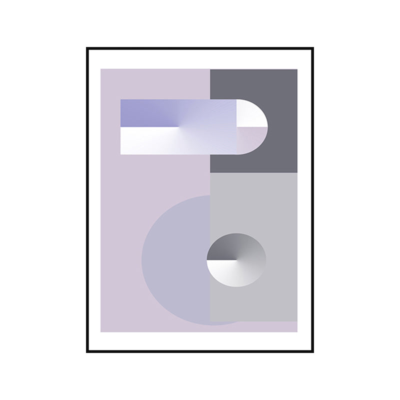 Brehn | Pastel kleur geometrisch canvas abstract moderne stijl textuur muurkunst print voor hal
