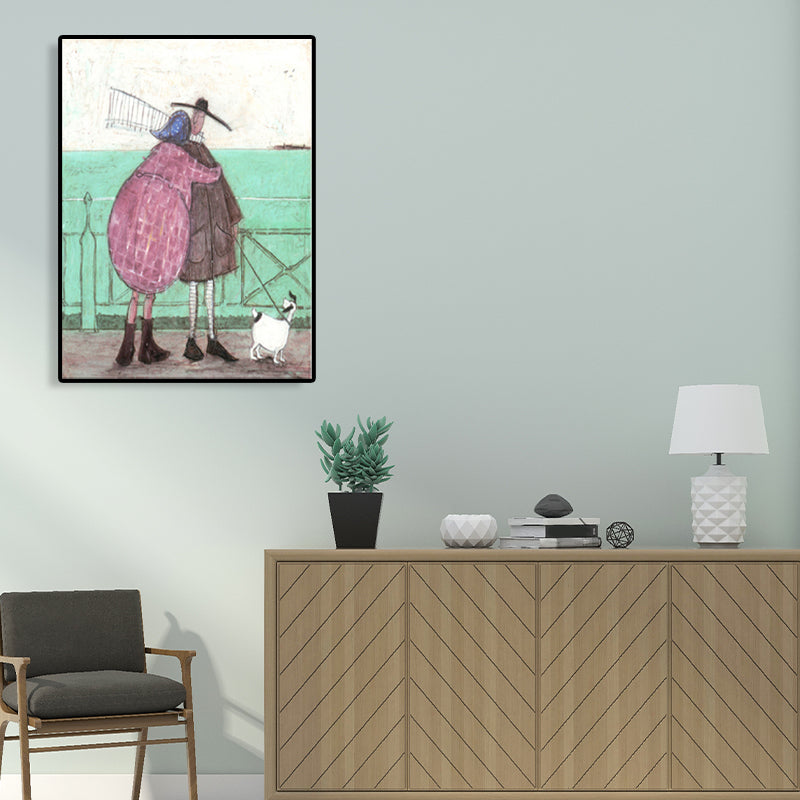 Brehn | Outing Figurenmalerei Lichtfarbe Abstrakter Expressionismus Wanddekoration für das Esszimmer