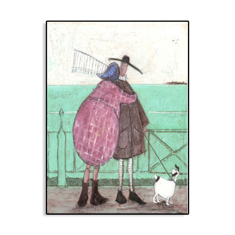 Brehn | Outing Figurenmalerei Lichtfarbe Abstrakter Expressionismus Wanddekoration für das Esszimmer