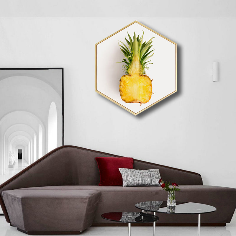 Brehn | Skandinavischer Stil Leckere Früchte Leinwand Helle Farbige Texturierte Kunstdruck für Esszimmer