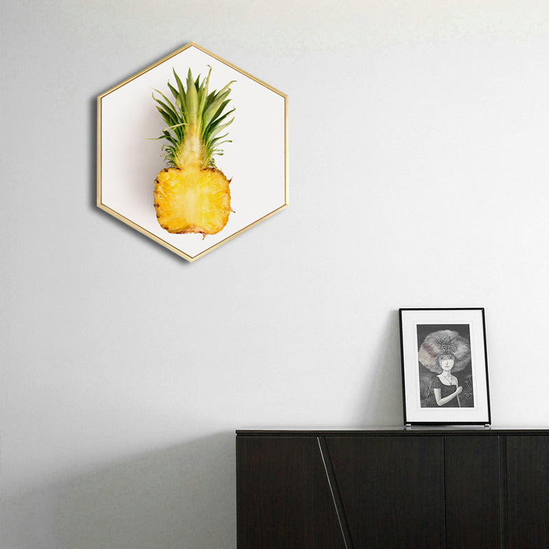 Brehn | Skandinavischer Stil Leckere Früchte Leinwand Helle Farbige Texturierte Kunstdruck für Esszimmer