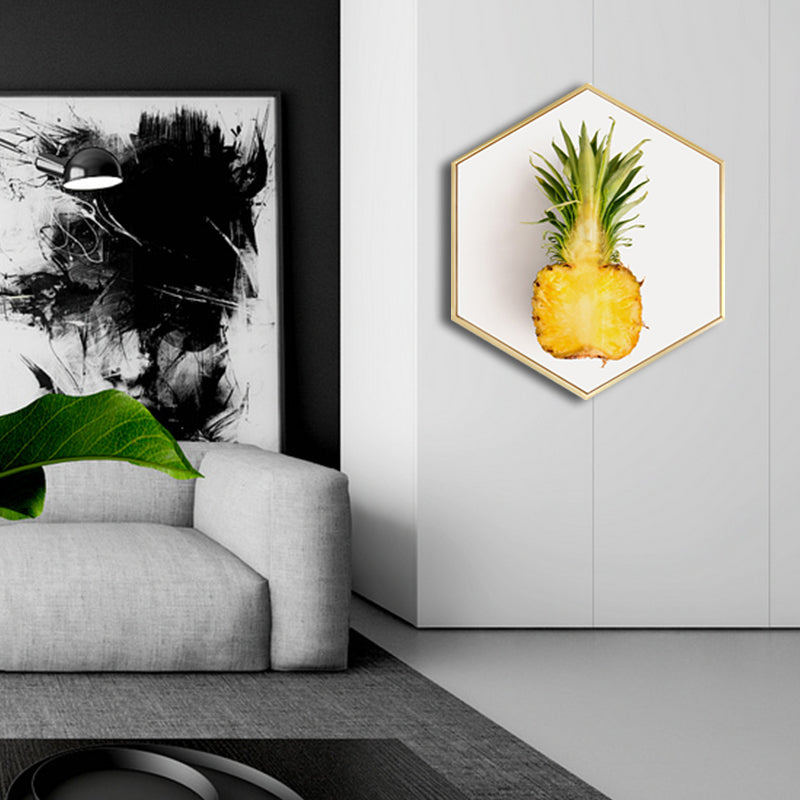 Brehn | Skandinavischer Stil Leckere Früchte Leinwand Helle Farbige Texturierte Kunstdruck für Esszimmer