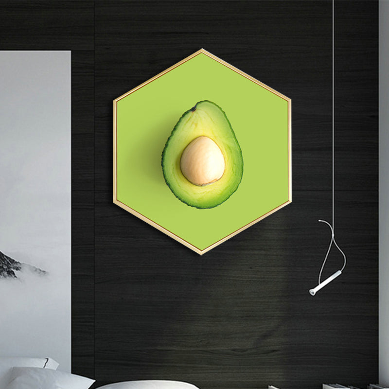 Brehn | Skandinavischer Stil Leckere Früchte Leinwand Helle Farbige Texturierte Kunstdruck für Esszimmer
