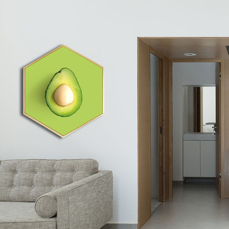 Brehn | Skandinavischer Stil Leckere Früchte Leinwand Helle Farbige Texturierte Kunstdruck für Esszimmer