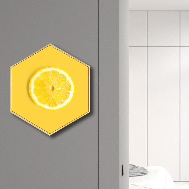 Brehn | Skandinavischer Stil Leckere Früchte Leinwand Helle Farbige Texturierte Kunstdruck für Esszimmer