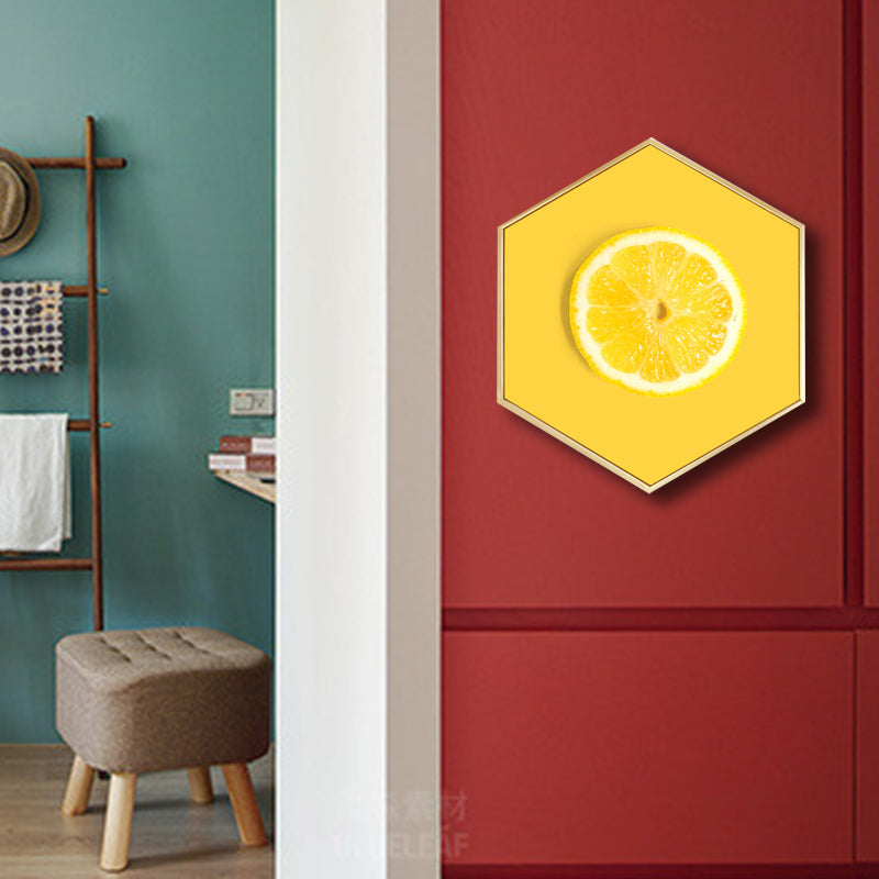Brehn | Skandinavischer Stil Leckere Früchte Leinwand Helle Farbige Texturierte Kunstdruck für Esszimmer