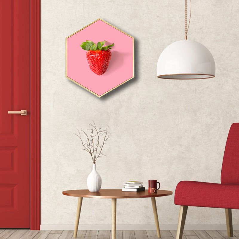 Brehn | Skandinavischer Stil Leckere Früchte Leinwand Helle Farbige Texturierte Kunstdruck für Esszimmer