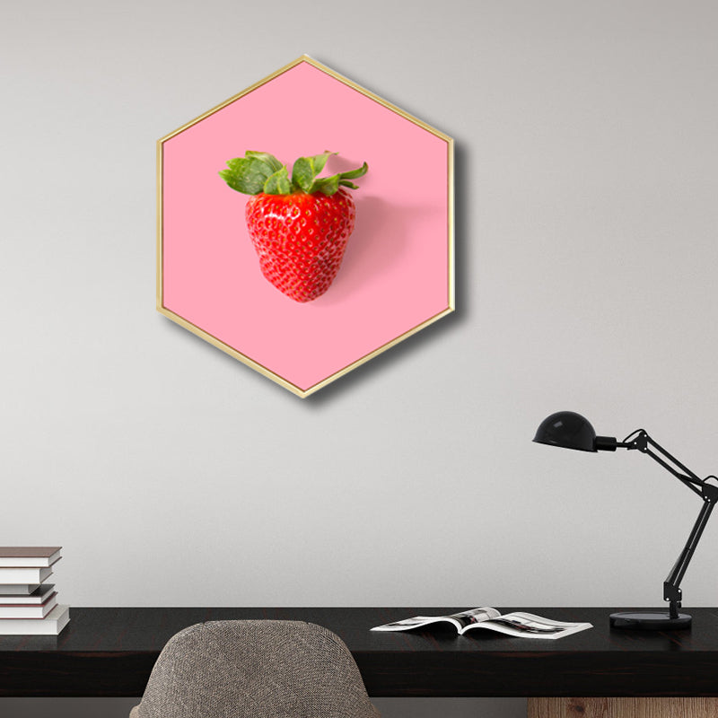 Brehn | Skandinavischer Stil Leckere Früchte Leinwand Helle Farbige Texturierte Kunstdruck für Esszimmer