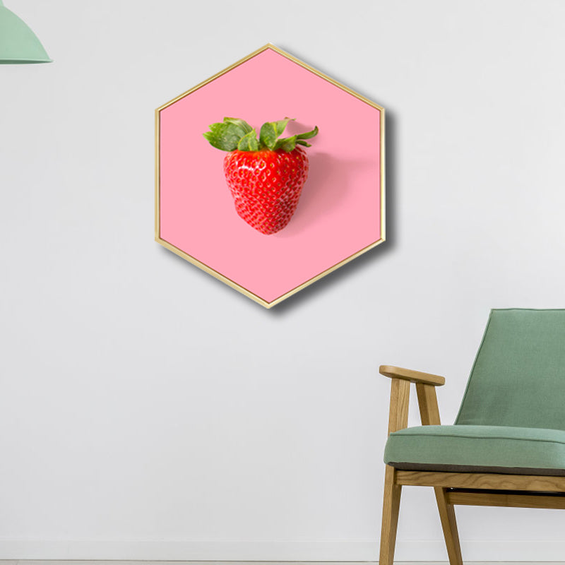 Brehn | Skandinavischer Stil Leckere Früchte Leinwand Helle Farbige Texturierte Kunstdruck für Esszimmer