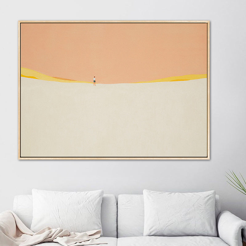 Brehn | Illustration Nordic Wandkunst Dekor mit abstrakter Landschaft in sanften Farben für das Jungenzimmer