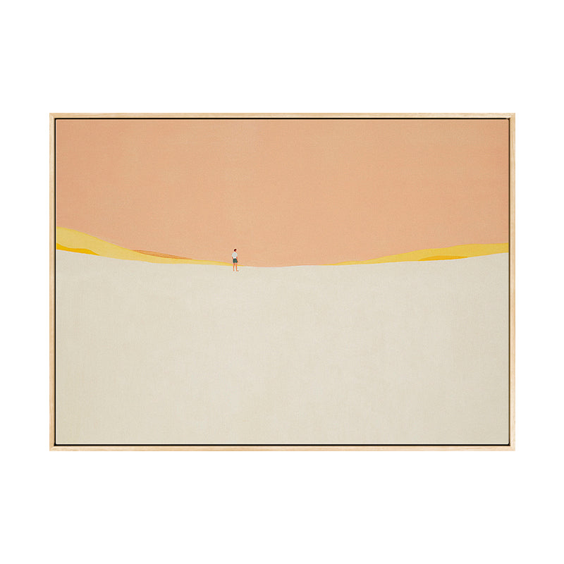 Brehn | Illustration Nordic Wandkunst Dekor mit abstrakter Landschaft in sanften Farben für das Jungenzimmer