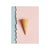 Brehn | Pink Ice-Cream Cone Painting Textured Wall Art Print für Gästezimmer, mehrere Größen