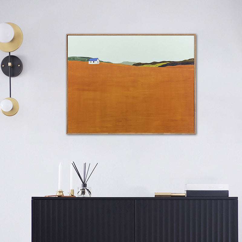 Brehn | Nordic Mountain Landscape Canvas Art Pastellfarben Texturierte Wanddekoration für das Schlafzimmer
