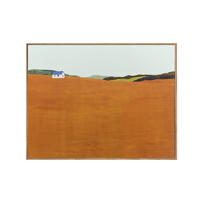 Brehn | Nordic Mountain Landscape Canvas Art Pastellfarben Texturierte Wanddekoration für das Schlafzimmer