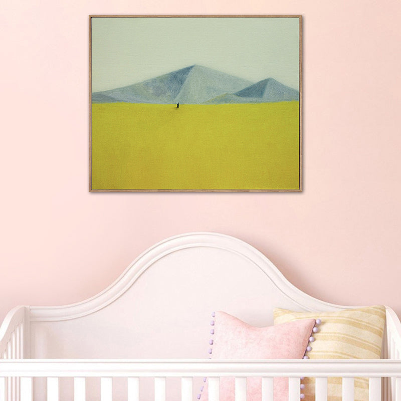Brehn | Nordic Mountain Landscape Canvas Art Pastellfarben Texturierte Wanddekoration für das Schlafzimmer