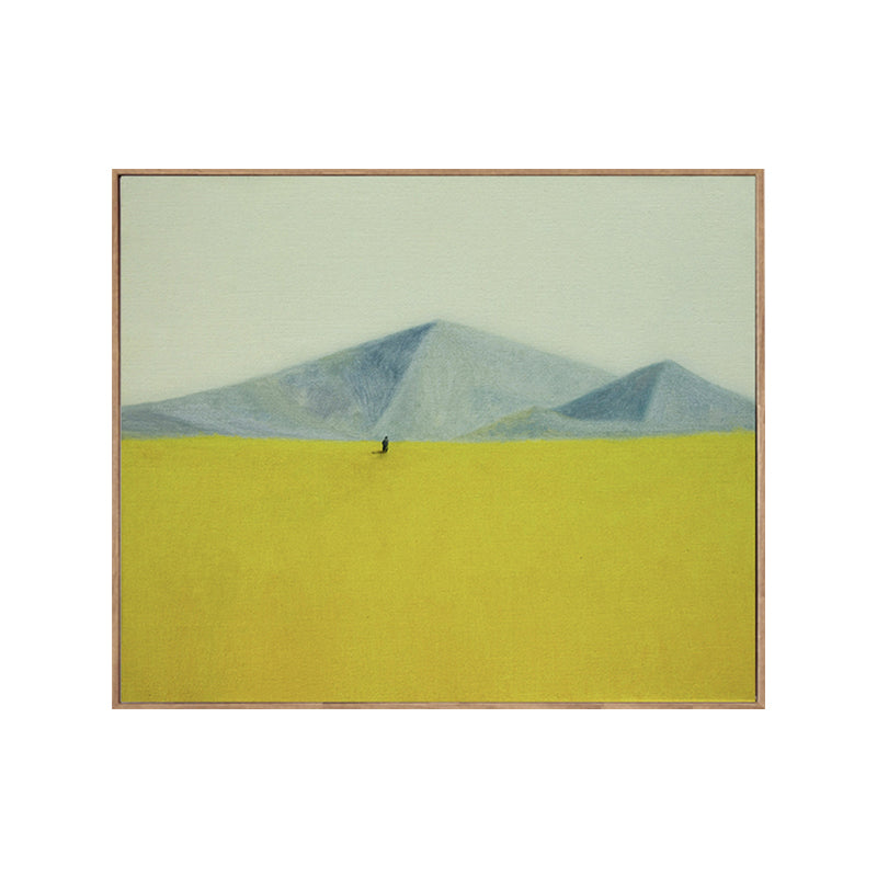 Brehn | Nordic Mountain Landscape Canvas Art Pastellfarben Texturierte Wanddekoration für das Schlafzimmer