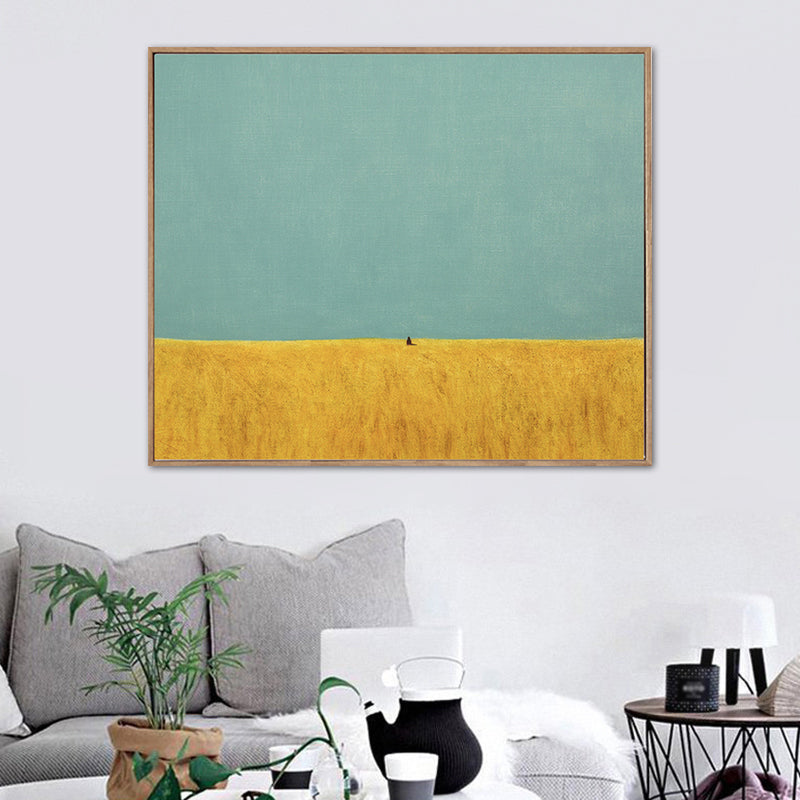 Brehn | Nordic Mountain Landscape Canvas Art Pastellfarben Texturierte Wanddekoration für das Schlafzimmer