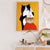 Brehn | Katzenzeichnung Leinwanddruck Cartoon Niedliches Tier Wandkunst in Gelb für Kinderzimmer