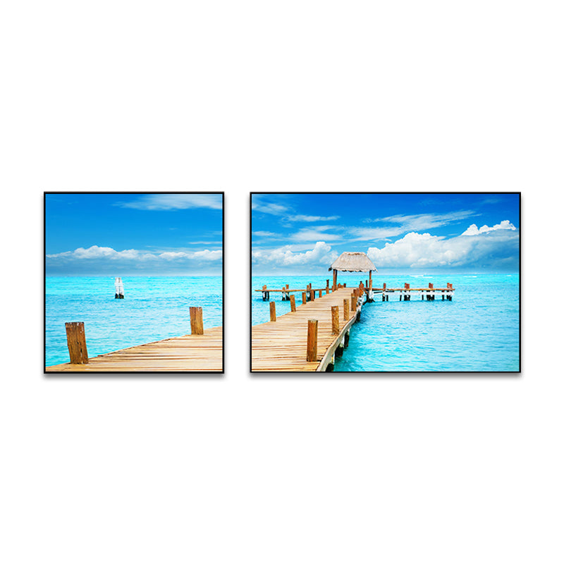Brehn | Malerische Naturszenen Leinwand Wandkunst für Hausinterieur, Helle Farbe, Set von 2