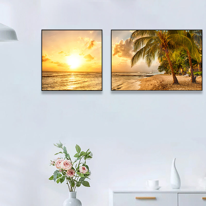 Brehn | Malerische Naturszenen Leinwand Wandkunst für Hausinterieur, Helle Farbe, Set von 2