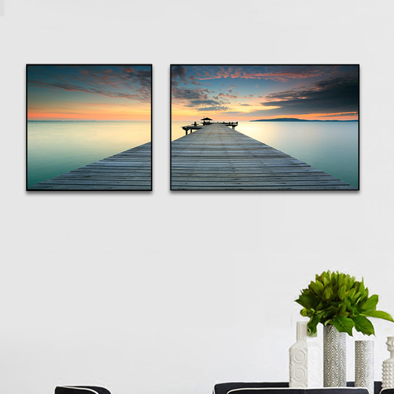Brehn | Malerische Naturszenen Leinwand Wandkunst für Hausinterieur, Helle Farbe, Set von 2
