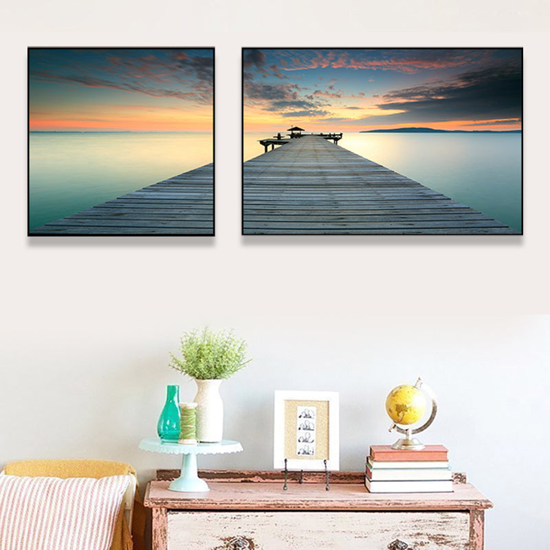 Brehn | Malerische Naturszenen Leinwand Wandkunst für Hausinterieur, Helle Farbe, Set von 2
