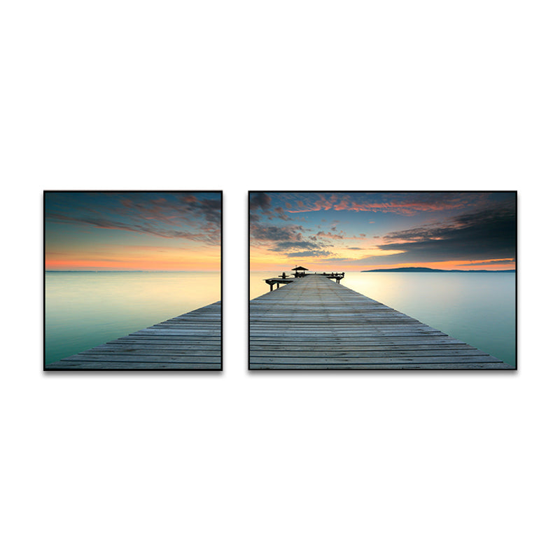 Brehn | Malerische Naturszenen Leinwand Wandkunst für Hausinterieur, Helle Farbe, Set von 2