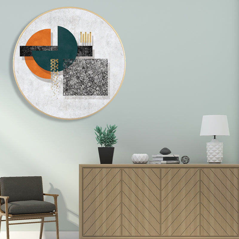 Brehn | Pastellfarbige geometrische Leinwanddruck texturierten Wandkunst Dekor für Badezimmer, mehrere Größen