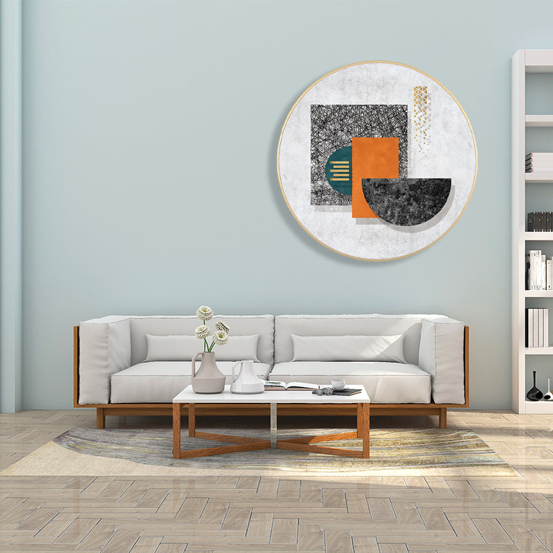 Brehn | Pastellfarbige geometrische Leinwanddruck texturierten Wandkunst Dekor für Badezimmer, mehrere Größen