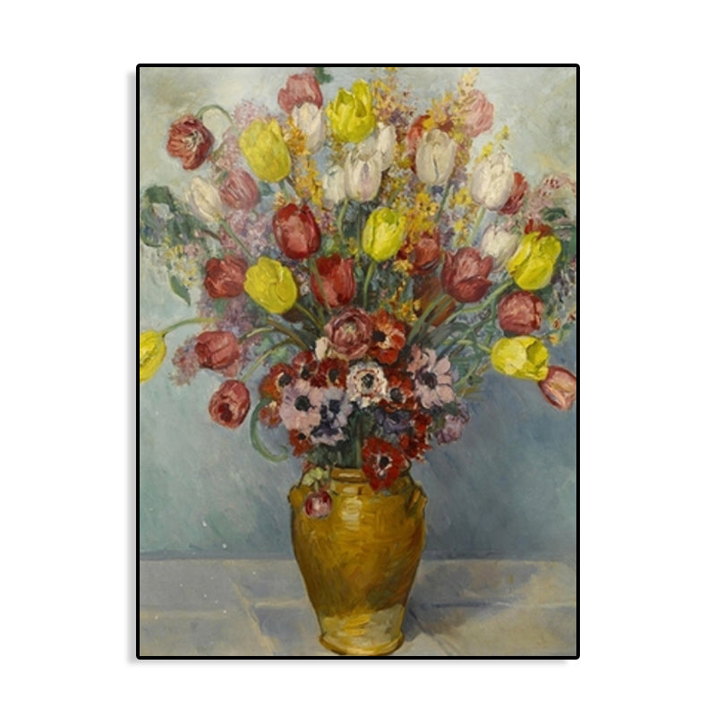 Brehn | Impressionismus Blumen- und Vasen-Leinwand Pastellfarbe Badezimmer Kunstdruck, mehrere Größen