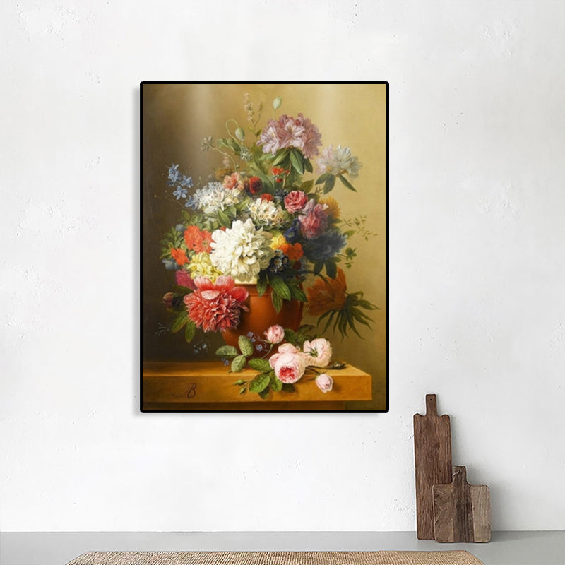 Brehn | Impressionismus Blumen- und Vasen-Leinwand Pastellfarbe Badezimmer Kunstdruck, mehrere Größen