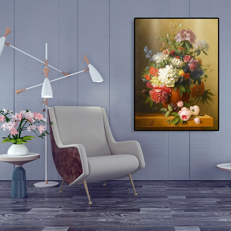 Brehn | Impressionismus Blumen- und Vasen-Leinwand Pastellfarbe Badezimmer Kunstdruck, mehrere Größen