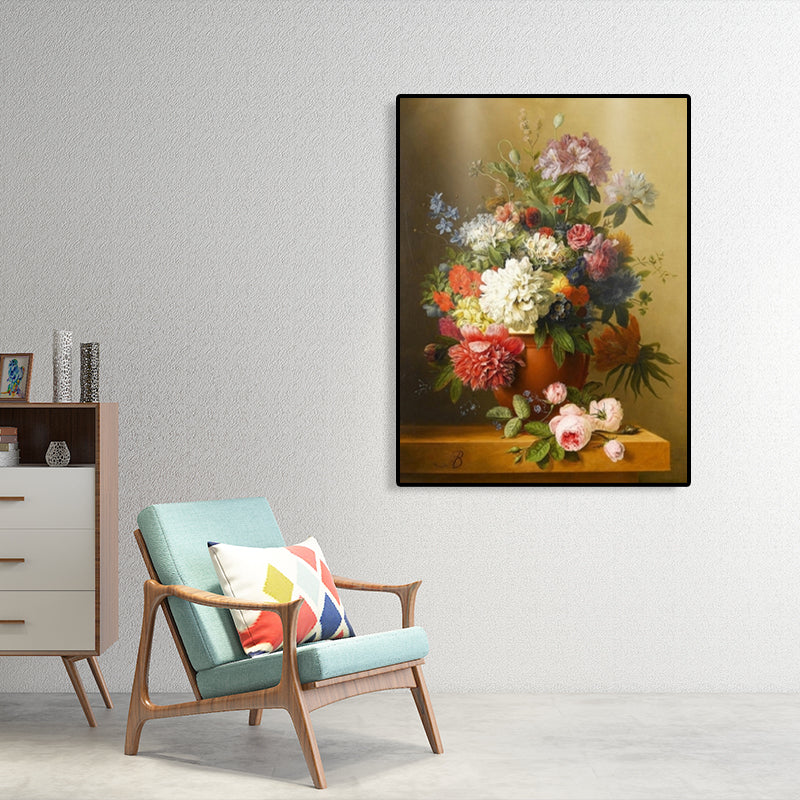 Brehn | Impressionismus Blumen- und Vasen-Leinwand Pastellfarbe Badezimmer Kunstdruck, mehrere Größen