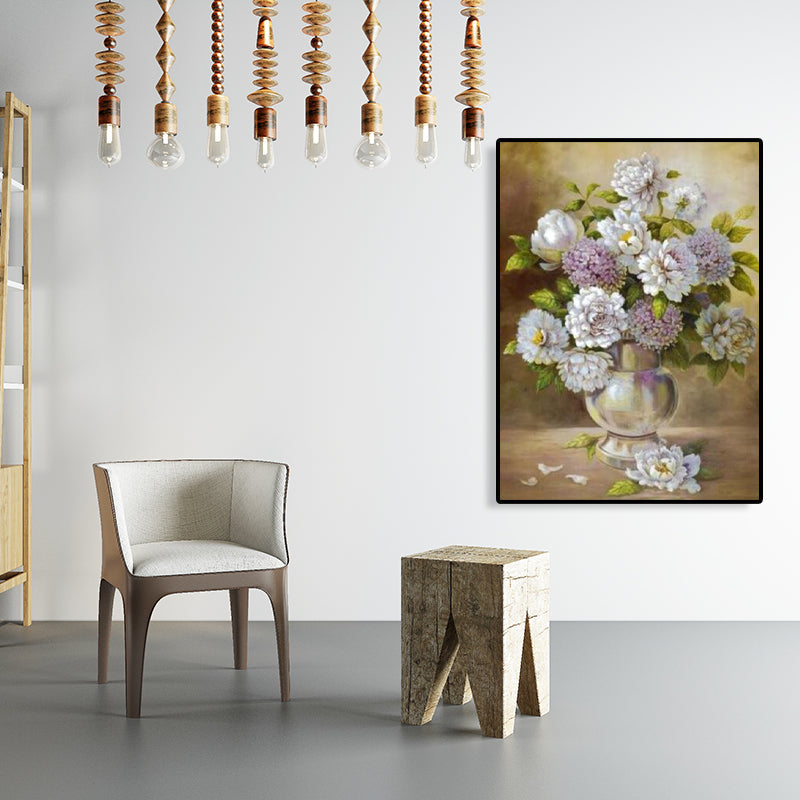 Brehn | Impressionismus Blumen- und Vasen-Leinwand Pastellfarbe Badezimmer Kunstdruck, mehrere Größen